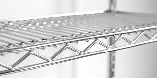Cafeteria Commercial Wire Shelving 4 Layers Adjustable Metal Rack Dining Facility