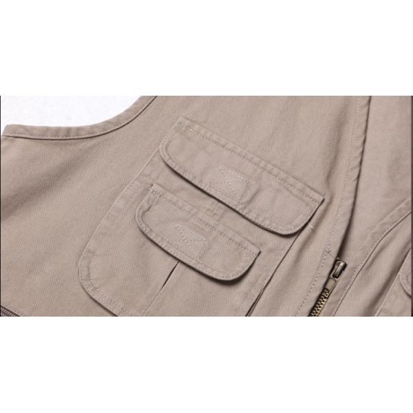 2022 Мульти-карманный V-шесть хлопчатобумажный простой пользовательский универсал танковый жилет мужской одежда мужские хлопчатобумажные жилеты рыболовные жилеты