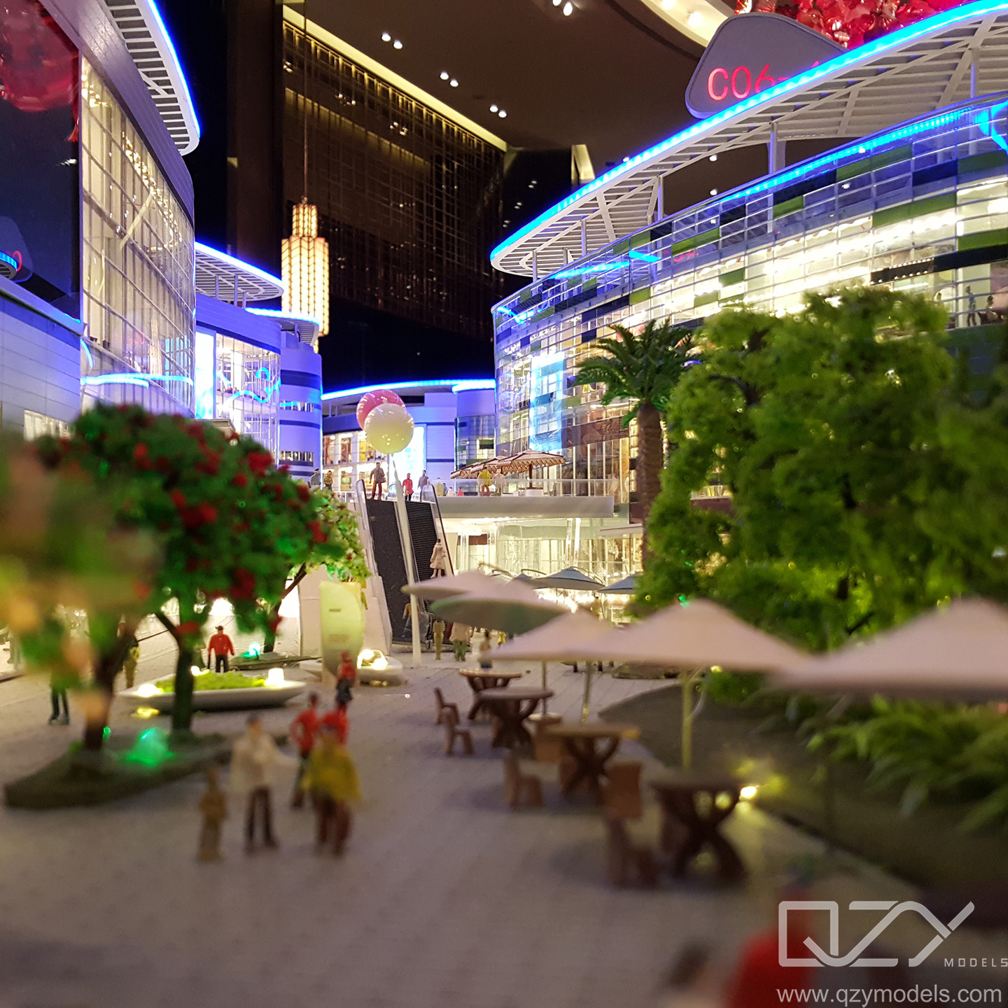 Коммерческий макет архитектурная физическая модель 1/150 Mova Plaza