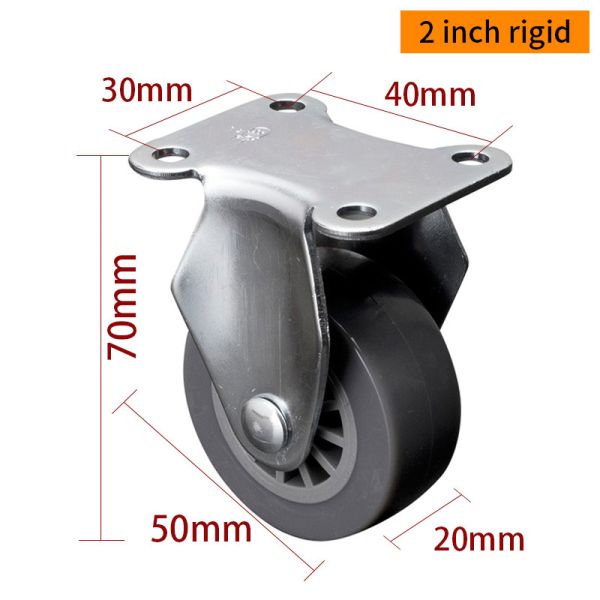 Ruedas giratorias grises en miniatura 2 Ruedas giratorias con frenos 262P-73