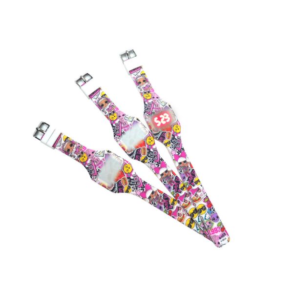 Children's Silicone Touch Watch gift bracelet fruit carton LOL Surprise Doll Manufacturer Logo Customized Variety