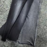 Woven Cotton Polyester Spandex Black / Black Denim Fabric JSD3078A 10 Oz