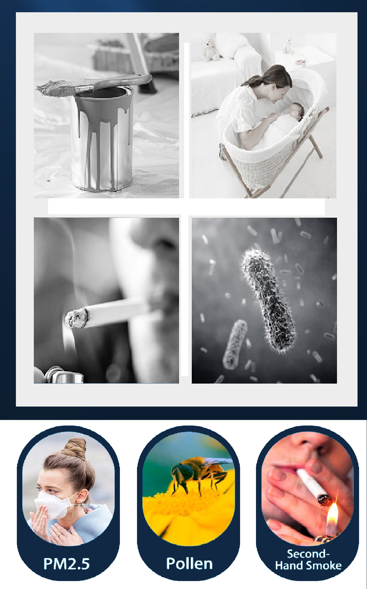 Мощный мягкий больничный очиститель воздуха Hepa многофункциональный очиститель воздуха удобный для пользователя