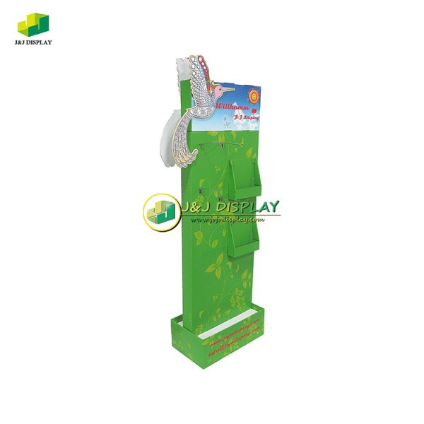 Corrugated Cardboard POS Retail Display Stand 100% Recyclable Multiple Tiers