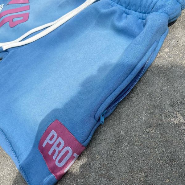 Custom Puff Print Logo Acid Wash Shorts Cotton Fleece Zipper Pockets Sweat Shorts for Men