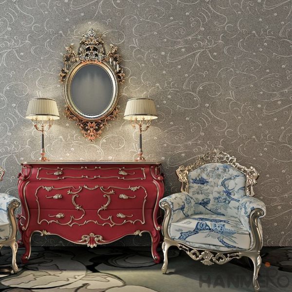 独特な植物繊維の粒子の壁紙0.53*10M