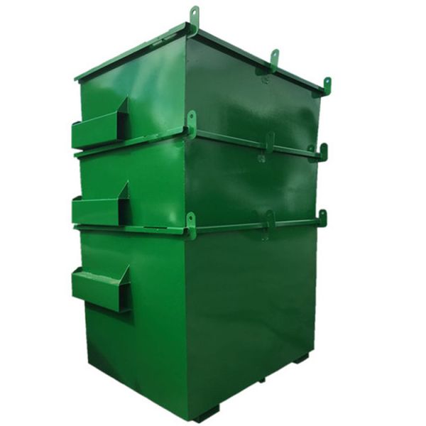 1.5m Open Top Front Lift Bin Stackable Design Garbage Truck Compatible Waste Management