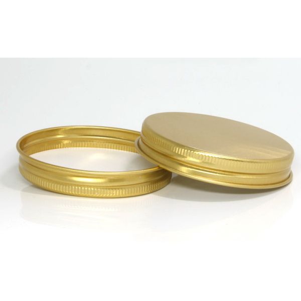 High Durability Aluminum Screw Cap Gold / Silver Color For Food Storage Jars