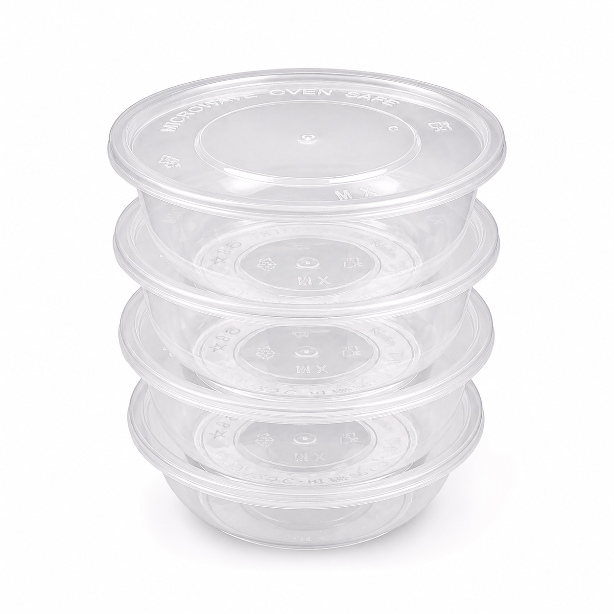 360ml Round PP Disposable Soup Bowls Clear Lids for Takeaway Soup Portions