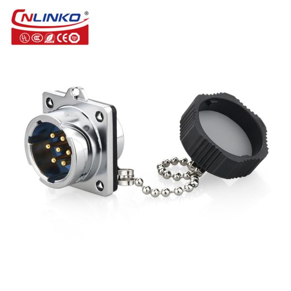 CNLINKO Metal Aviation Plug M20 Male Female Bayonet Type Socket 7 Pin 500V 10A Waterproof Plug and Socket Cable Connector