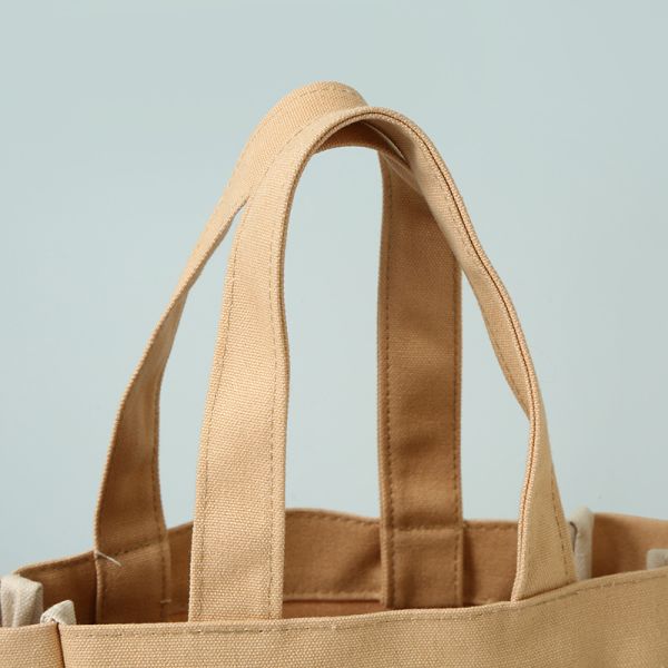 Customized Color Plain Cotton Canvas Reusable Women Shopping Tote Bag for Medium Size