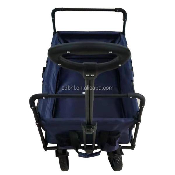 Green Beach Wagon Folding Four Wheels Hand Push Cart Dimension L x W x H 86*46*85