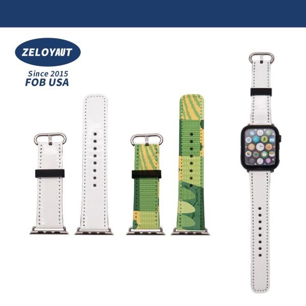 Wholesale Luxury Customizable Apple Smart Watch Band Sublimation Leather Crafts with Animal Flower Reading Styles