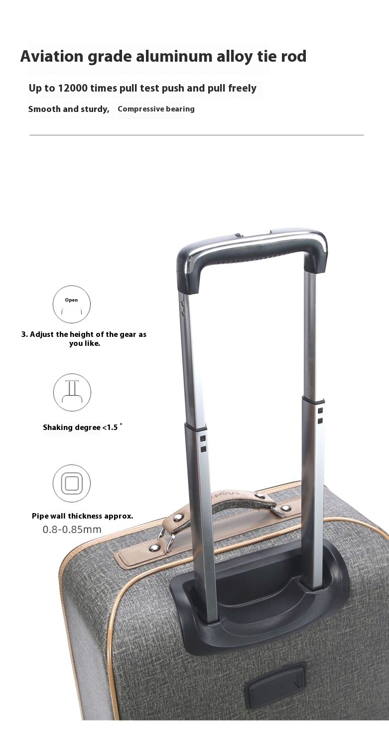 2025 New Retro Multifunctional Trolley Luggage Case High Quality Durable Business Suitcase Unisex High Quality Faux Simple