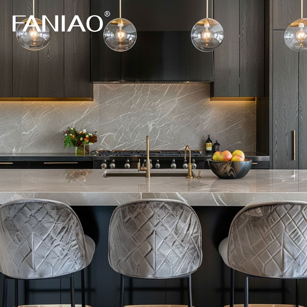 Современная роскошь Готовая к сборке Мебель интерьера Плоская упаковка Шкаф дизайн Шкаф Кухонные шкафы