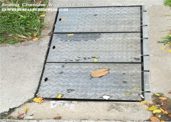 Non Skid Composite Galvanized Metal Grating Plate For Sidewalks Ramps