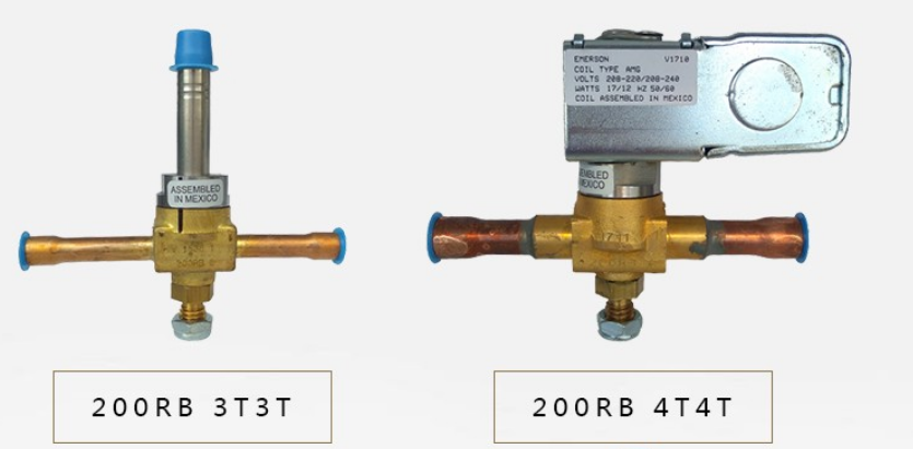 Клапан соленоида рефрижерации меди Emerson 200RB 2T2T для конденсируя блока