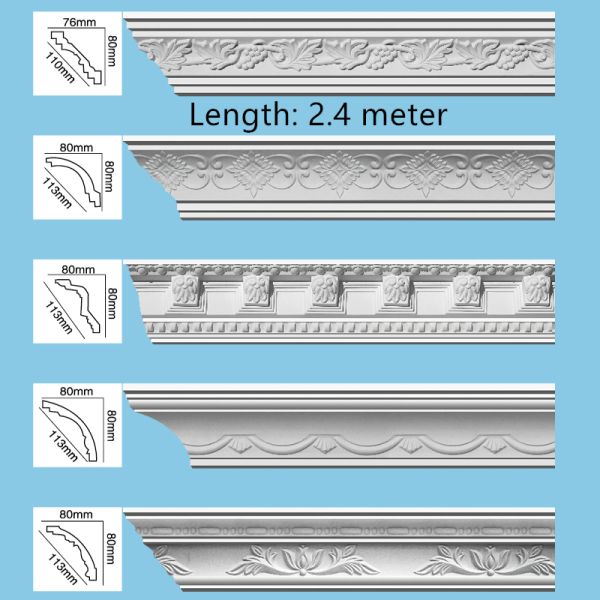 New 2025 Factory Price China Skirting Polyurethane Ceiling Cornice Mold Decorative PU Crown Moulding