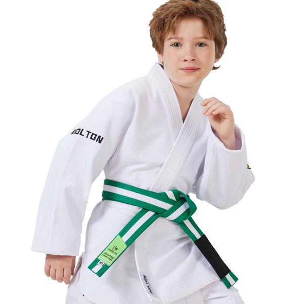 White 350gsm Pearl Weave BJJ Gi 100% Cotton Breathable Brazilian Jiu Jitsu Uniform For Kids