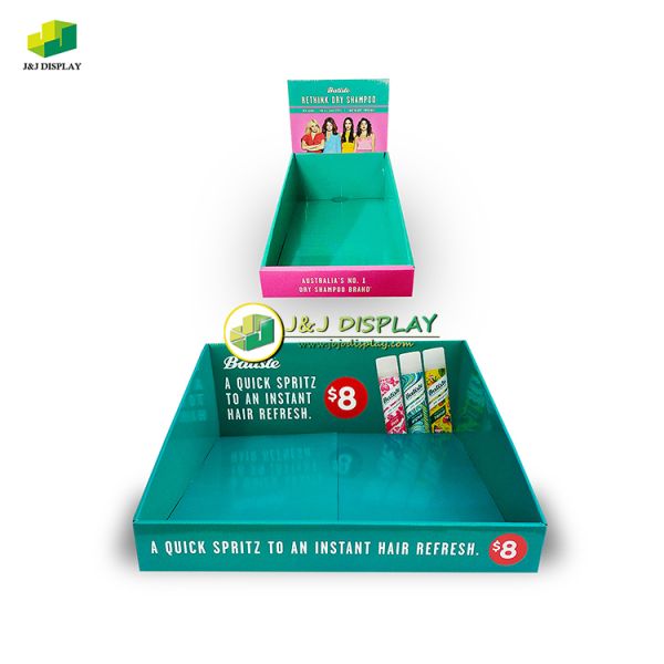 Dry Shampoo Cardboard Countertop Display Retail PDQ Store Shelf Stand Pop Foldable