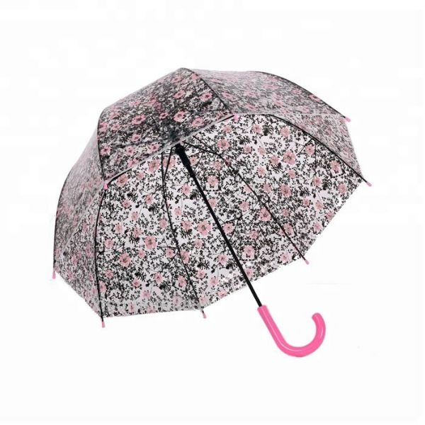 Mushroom Floral Victoria Clear Full Cover Umbrella Transparent Eco POE