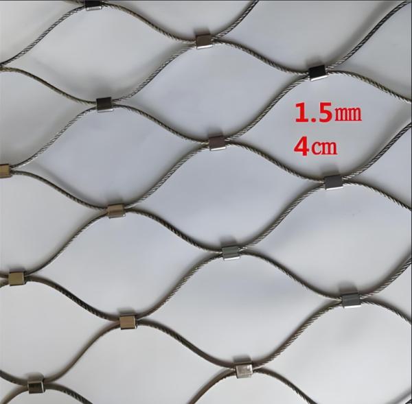 SUS316 Stainless Steel Cable Mesh For Safety Webnet Balustrade Infill