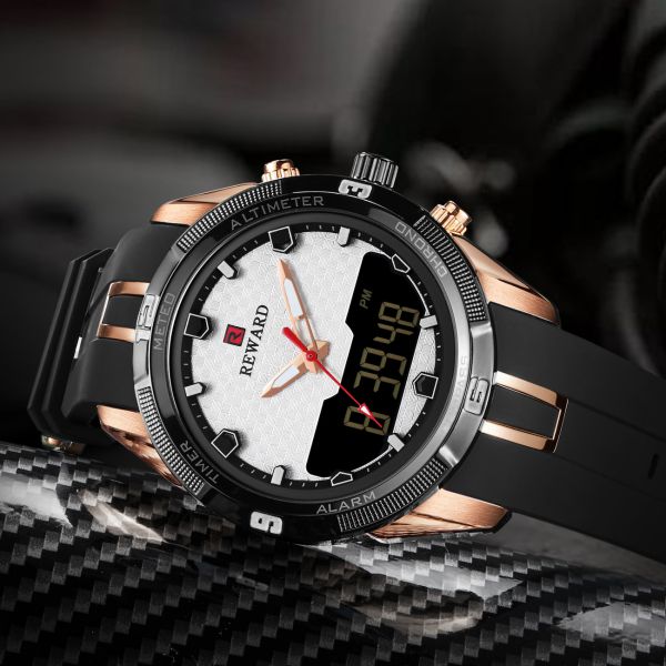 Chinese wholesale Led Display Sport Mens Stainless Steel Watches Alloy Case With Silicon Band