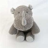 Rinoceronte de veludo adorável brinquedo de crianças animal de recheio boneca de rinoceronte