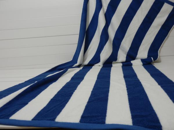 Factory Supply 100% cotton Yarn Dyed Jacquard Heavy Blue Stripe Pool Towel