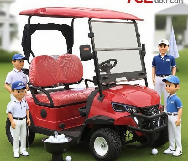 Self Adjusting Rear Drum Brakes 6 seater electric golf cart Traveling Range 80-100km