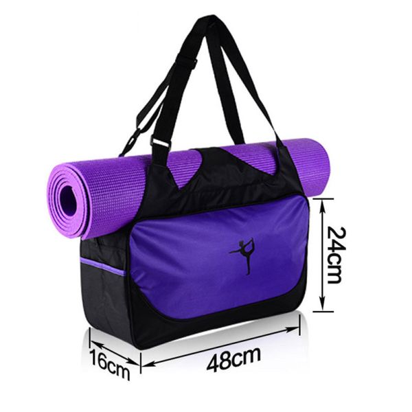 Multifunctional Waterproof Yoga Bag , Shoulder Pilates Mat Bag For Women