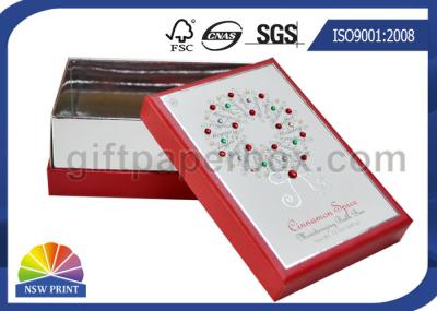 A caixa de presente de papel rígida do OEM com diamante decorou/caixa de presente do cartão com tampa