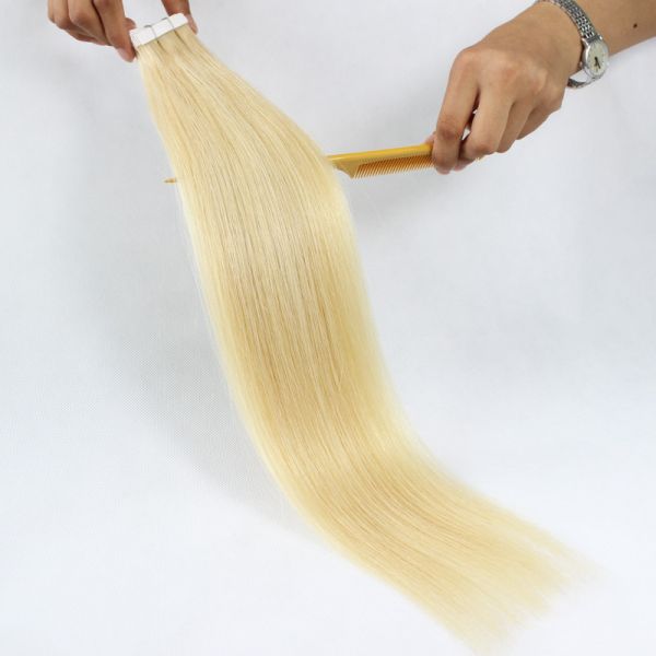 Large Stock Top Quality Virgin Hair remy russian hair double drawn tape hair extensions