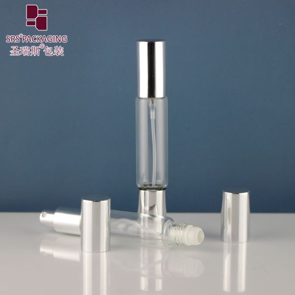 BLPD-10ml Gold Lid Empty Double Head Design Roller And Spray Bottle For Perfume