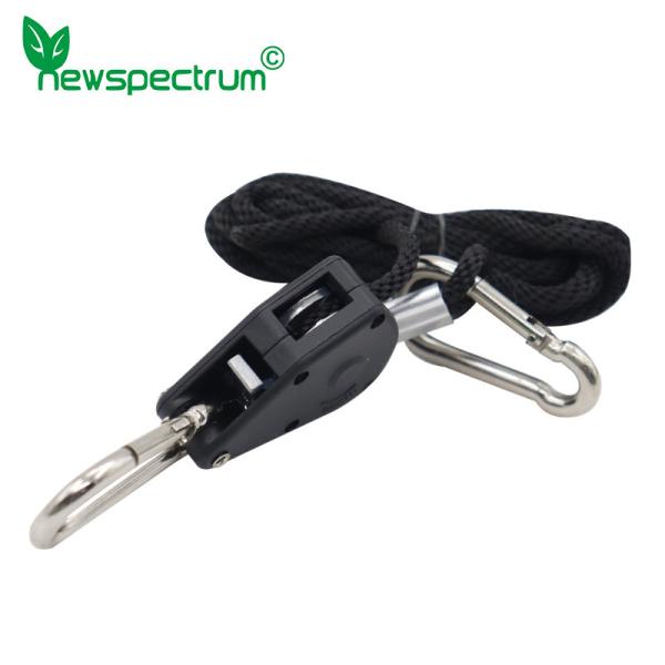 Black Adjustable Grow Light Metal Rope Ratchet Pulley For Greenhouse Indoor Plant