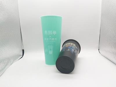 700ml Printed Plastic Cups OEM Custom IML In Mold Label BSCI / FDA Certification