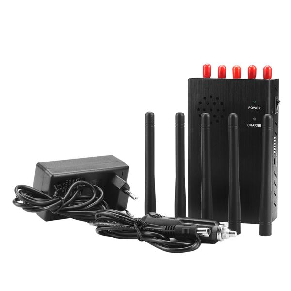 Portable 5 antennas cell phone  jammer