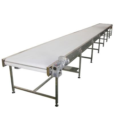 Vertical Vegetable Fruit Incline Flat PVC White Conveyor Belt System For Food Industry
