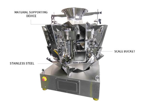 60bags / Min 3L Multi Head Packing Machine Multifunction 10 Head Weigher