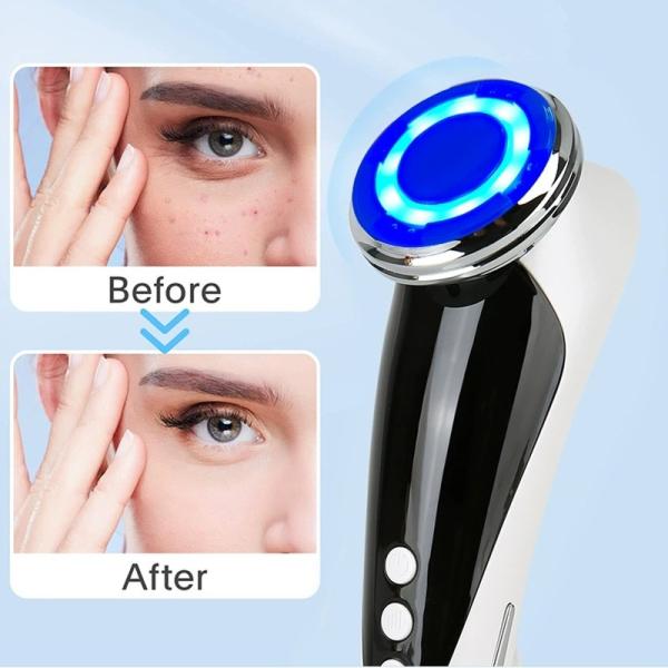 LED Microcurrent Face Lift Machine Hot Cold Red Light Photon Beauty Device Wrinkle Remover