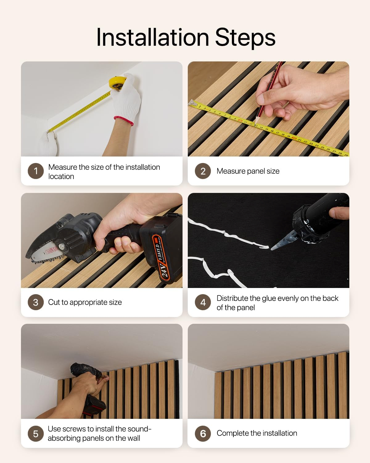 Paneles acústicos para paredes de barras de madera con absorción de sonido para apartamentos