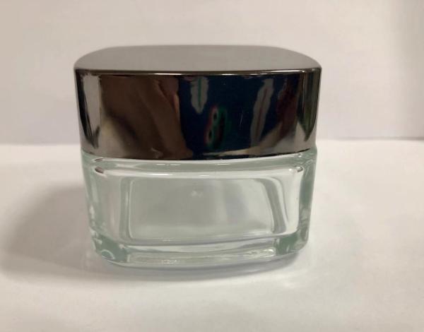 Frascos de creme de vidro maiorias quadrados/garrafas de creme cosméticas que empacotam o vários logotipo e cor