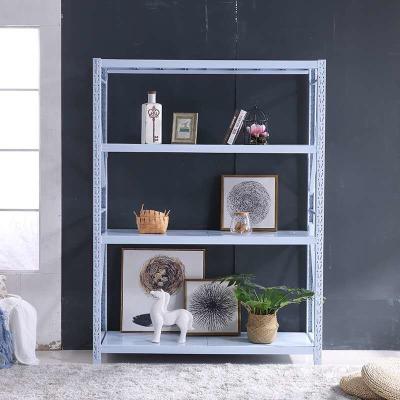 Light Gray Depth 300mm Free Standing Metal Shelves Without Bolt Screw