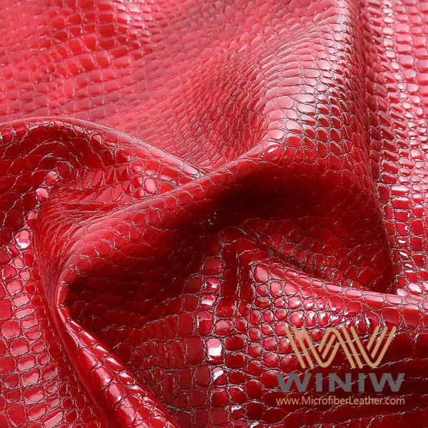 Embossed PU Crocodile Leather 1.2mm Thickness PU Faux Leather Fabric Waterproof