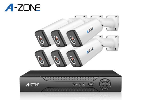 CMOS Sensor  6 Camera Cctv System  3 Megapixel Surveillance nvr Kits For Shop