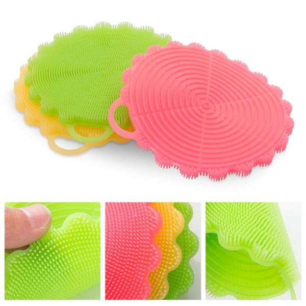 No Residue Cleaning Brush For Dishes , Soft And Tender Dish Cleaner Scrubber