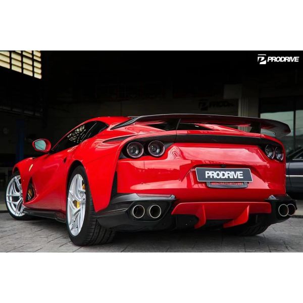 Fibra de carbono seca para el Ferrari 812 Kit de cuerpo de fibra de carbono 812 estilo Nivic mejorado Frente de labio difusor spoiler Hood