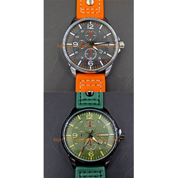 CS Watch Blue Black Orange Army Watch Stainless Steel Back Watch Quartz Analog Watches Man