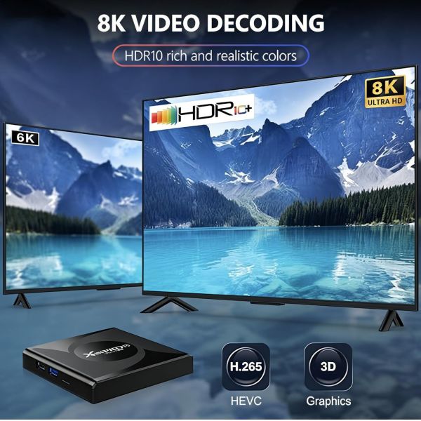 Multilingual X88 PRO Android13 TV Box 8K Ultra HD Set Top Box High Speed Connectivity
