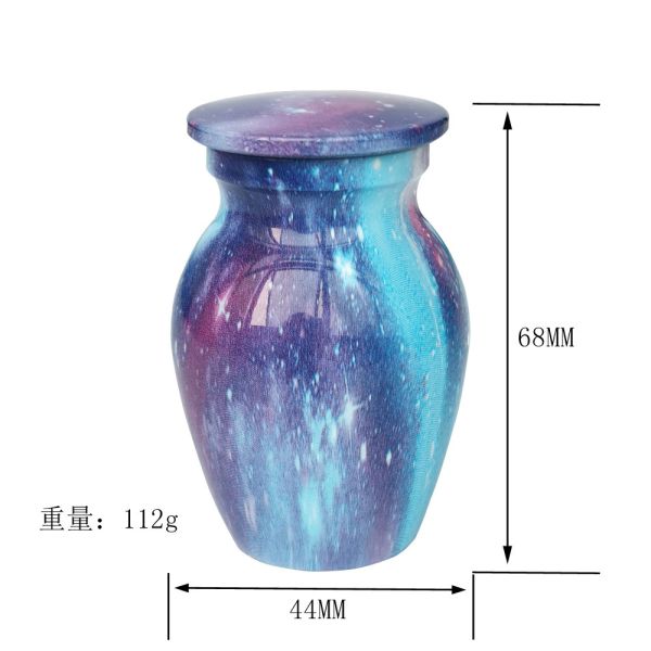 Premium Galaxy Metal Pet Urn for Cats and Dogs Ashes